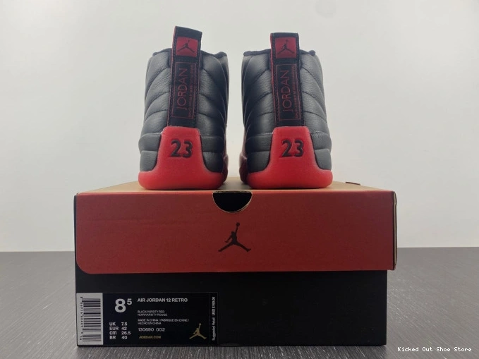Kicked Out Shoe Store 12 Retro Jordan (2016) 130690-002 Flu Game 0707